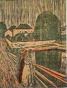 Edvard Munch Girl on the bridge china oil painting artist
